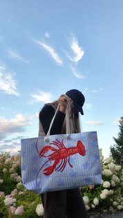 The Weekender Bag | Stripes & Stars Lobster 🦞
