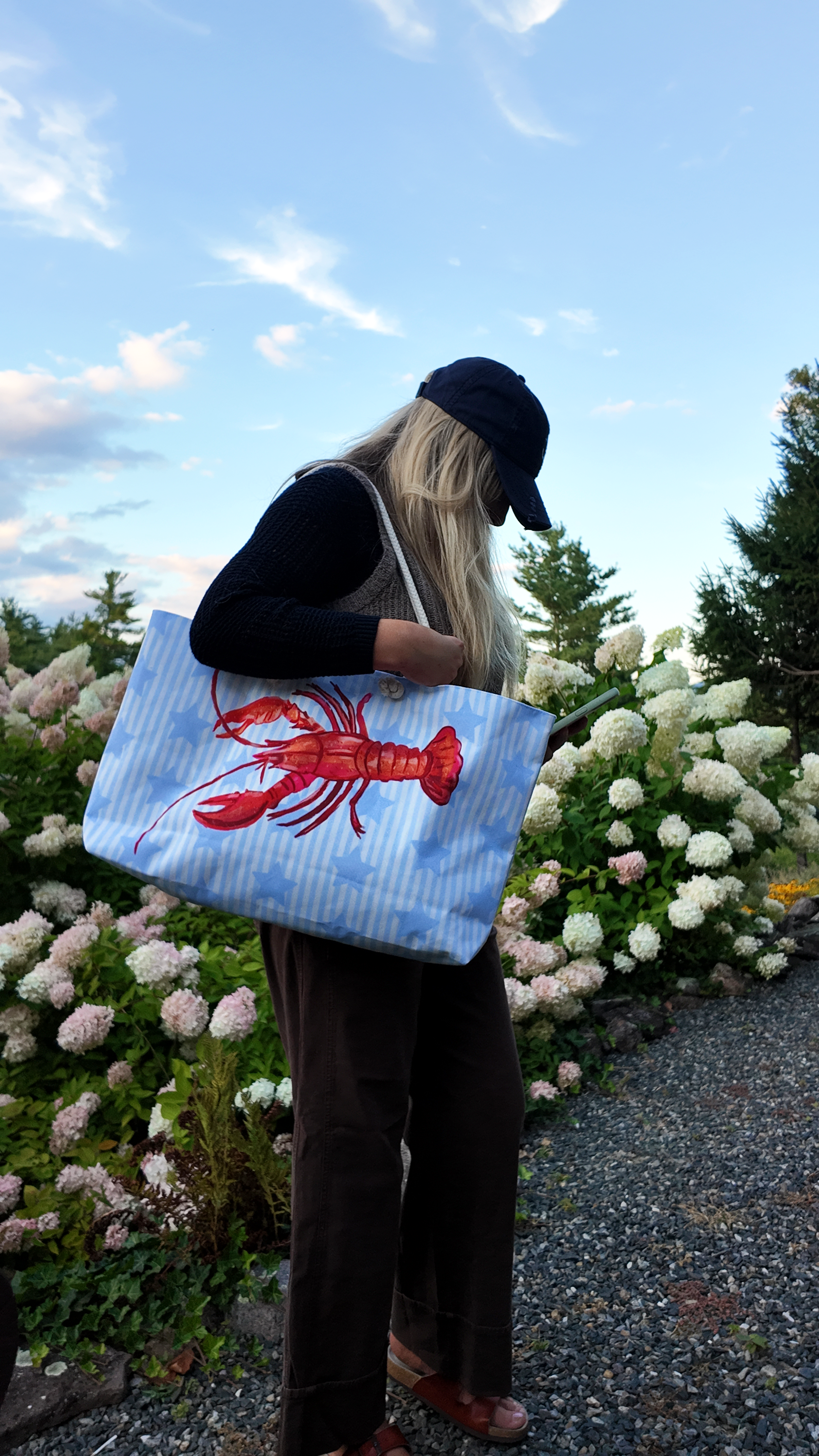 The Weekender Bag | Stripes & Stars Lobster 🦞