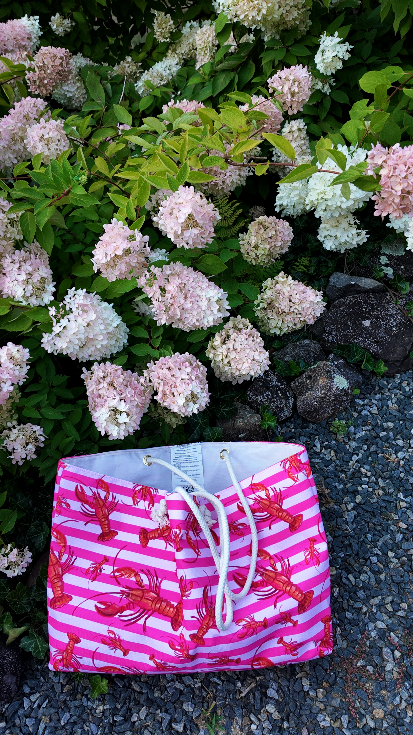 The Weekender Bag | Pink Striped Lobster 🦞