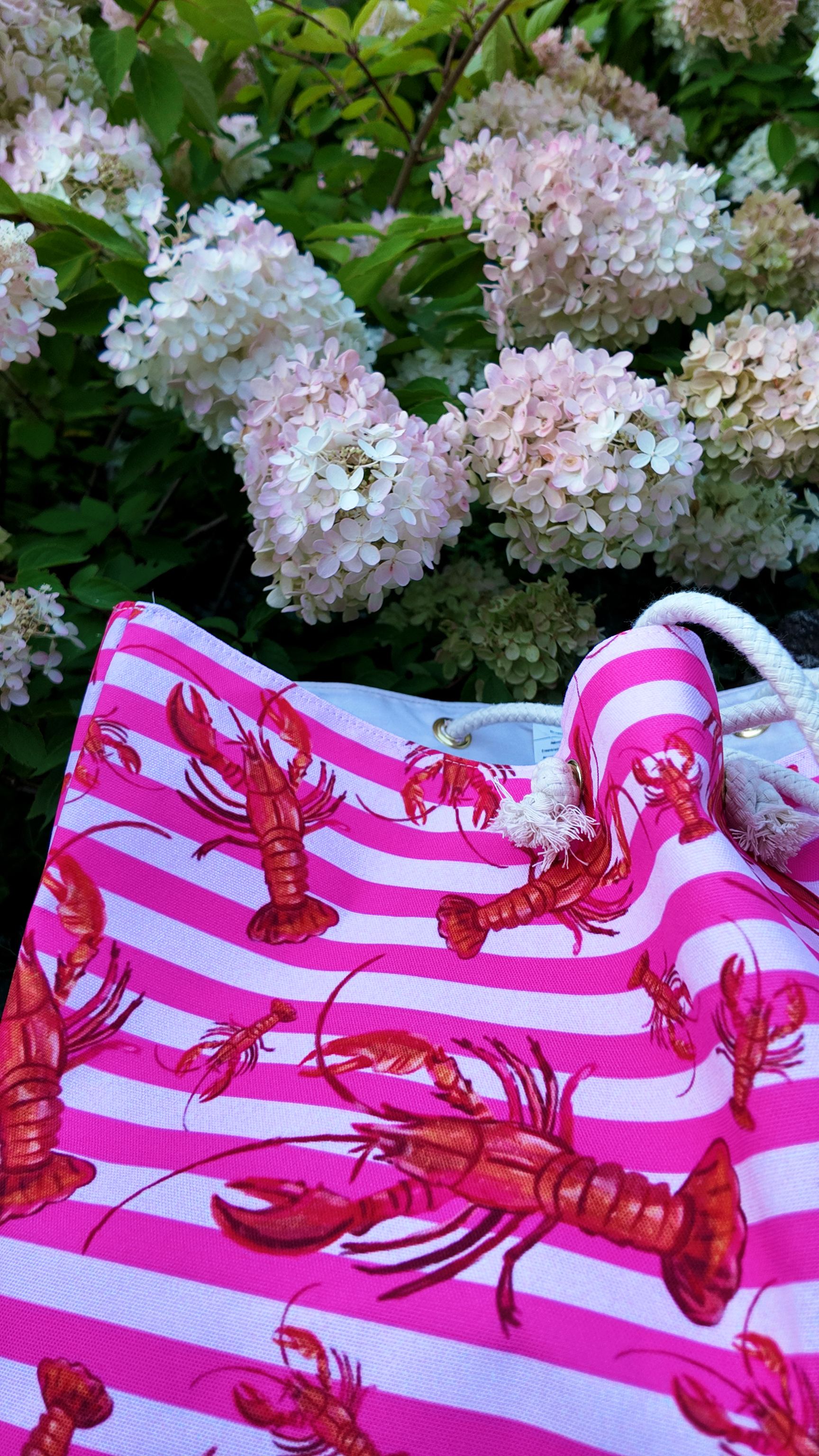 The Weekender Bag | Pink Striped Lobster 🦞
