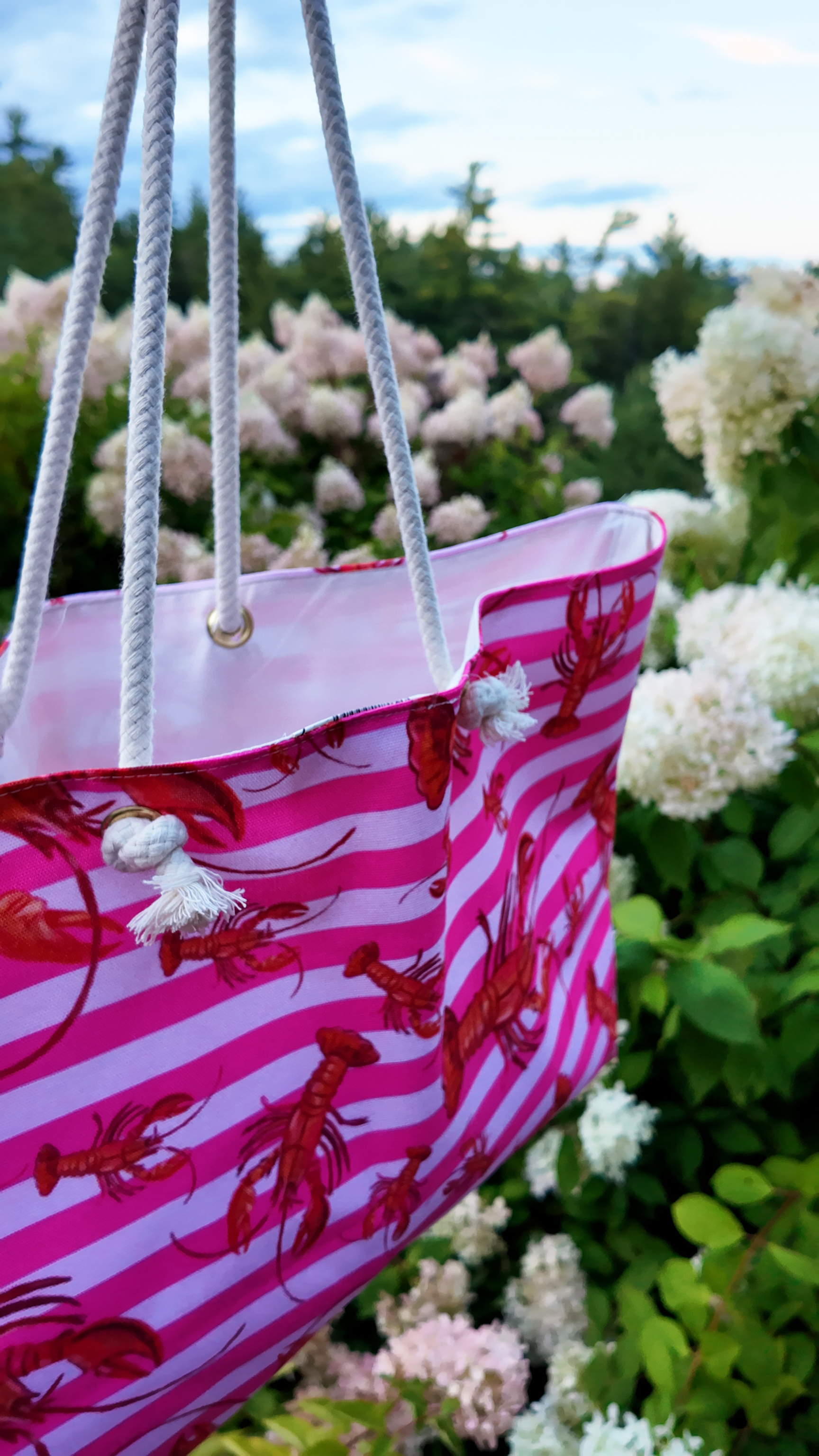 The Weekender Bag | Pink Striped Lobster 🦞