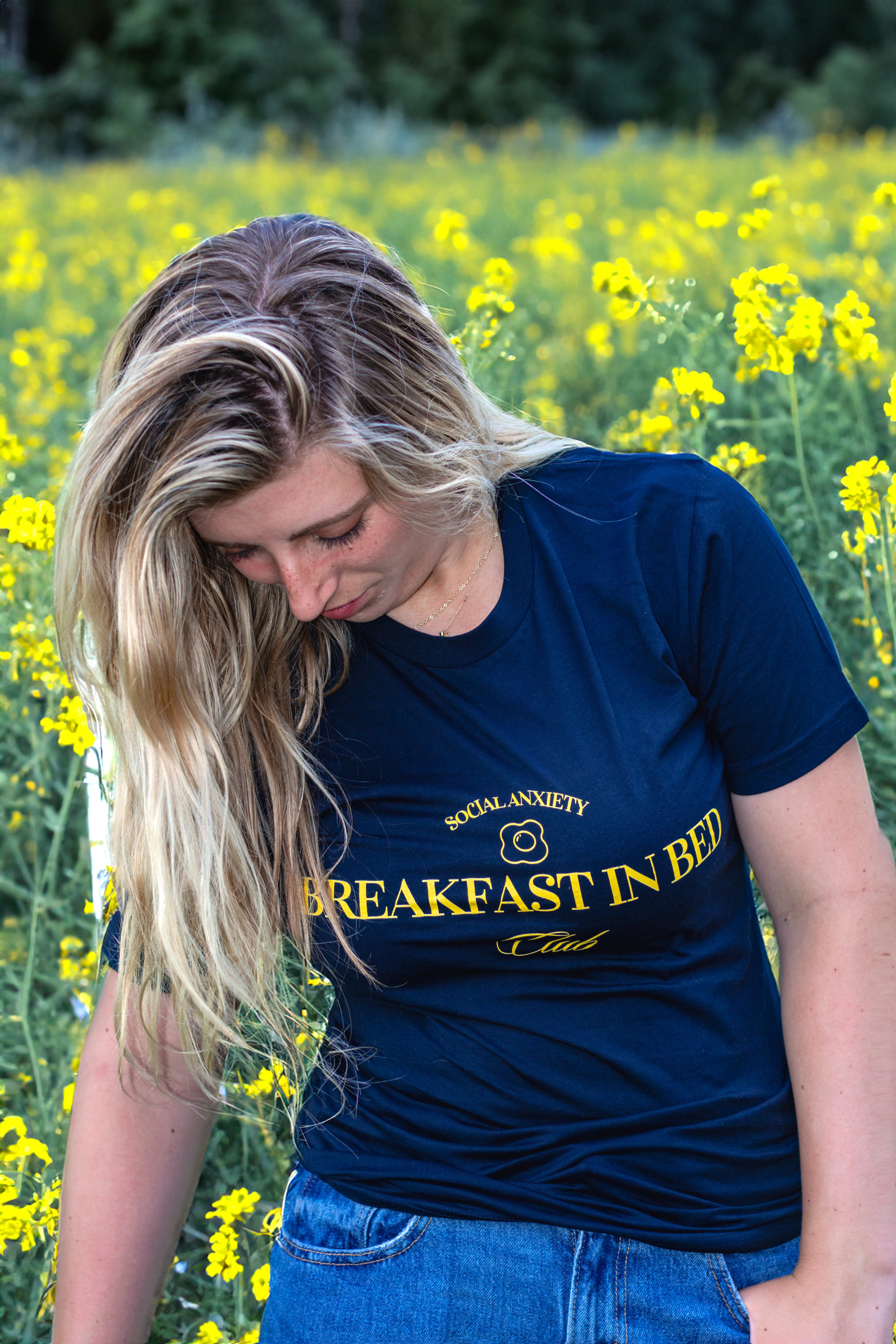 Social Anxiety Breakfast in Bed Club Comfort Tee 🥐