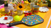 Citrus Garden Medium Blue Pickleball Paddle Set