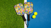 Painted Hydrangea's & Lilacs Gold Pickleball Paddle Set