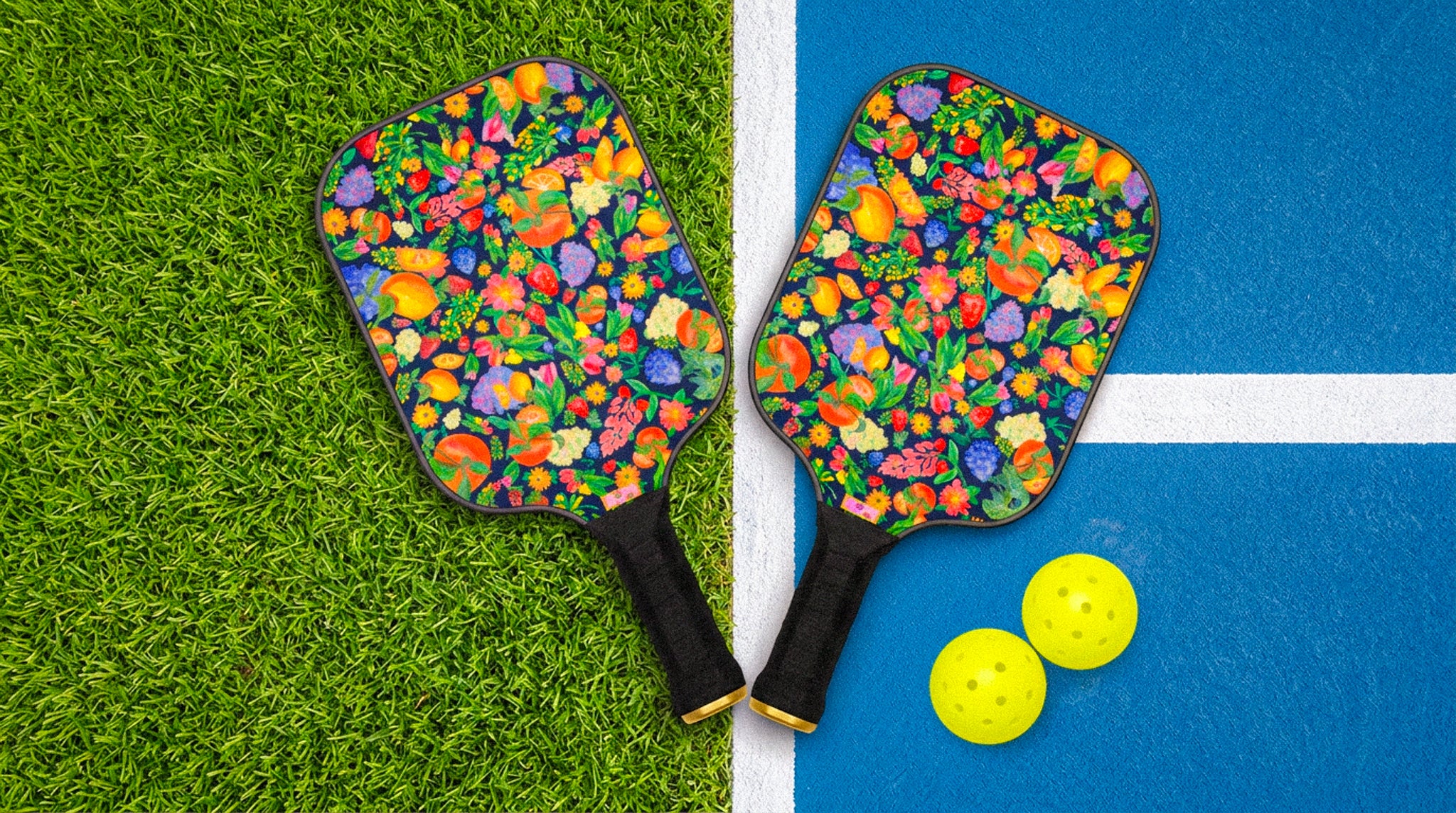 Citrus Garden Navy Pickleball Paddle Set