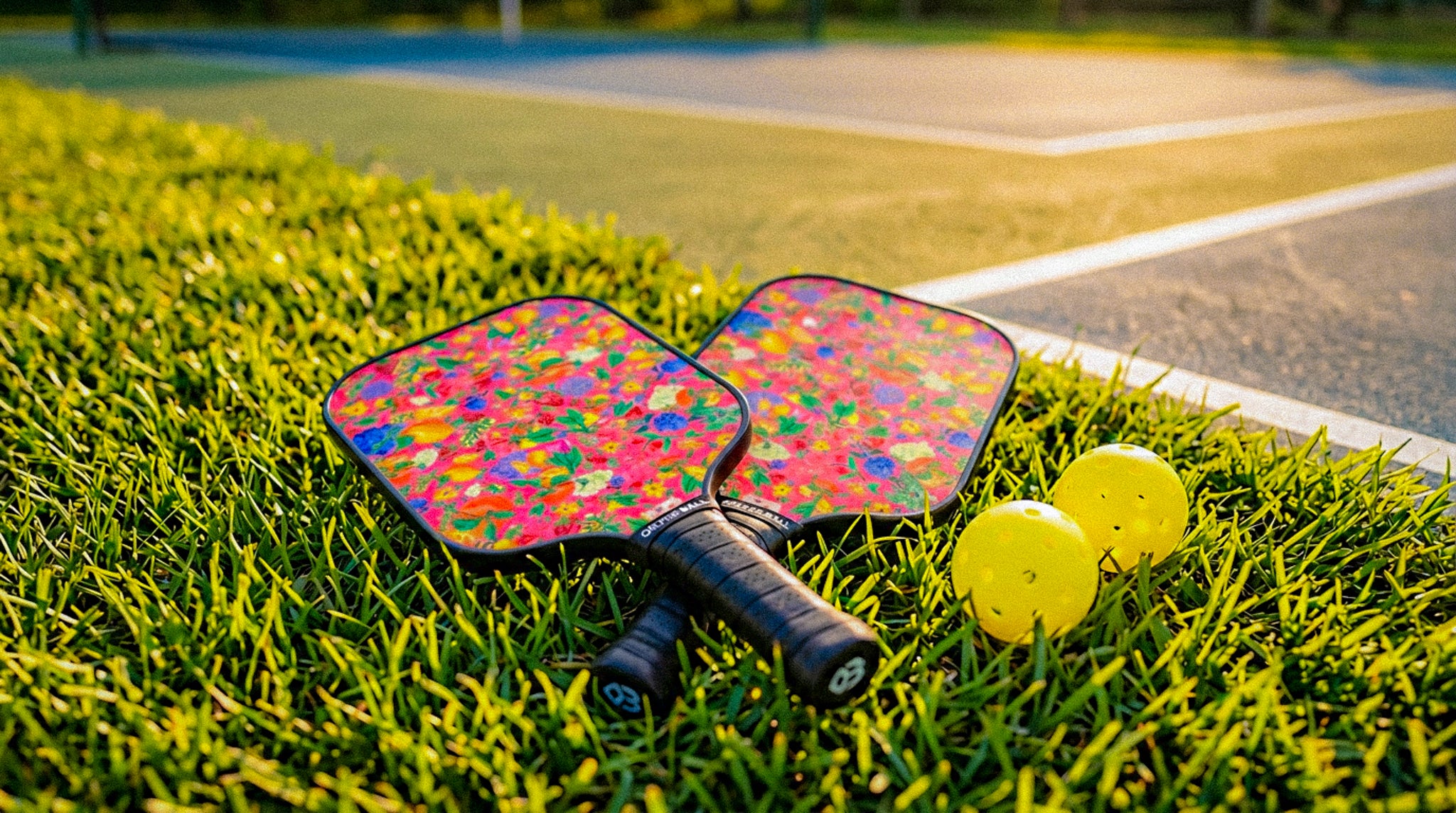 Citrus Garden Pink Pickleball Paddle Set