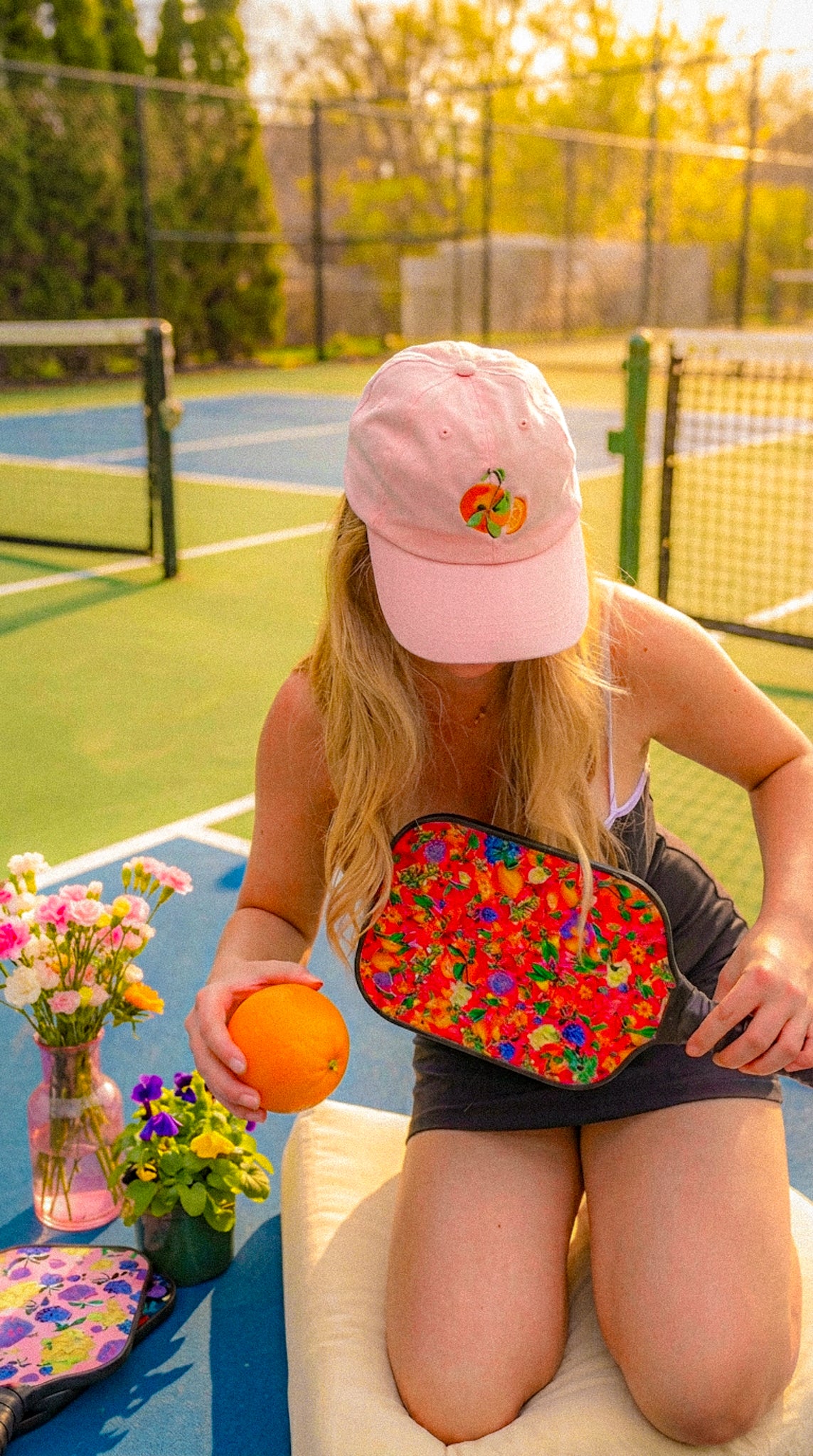 Citrus Garden Pink Pickleball Paddle Set