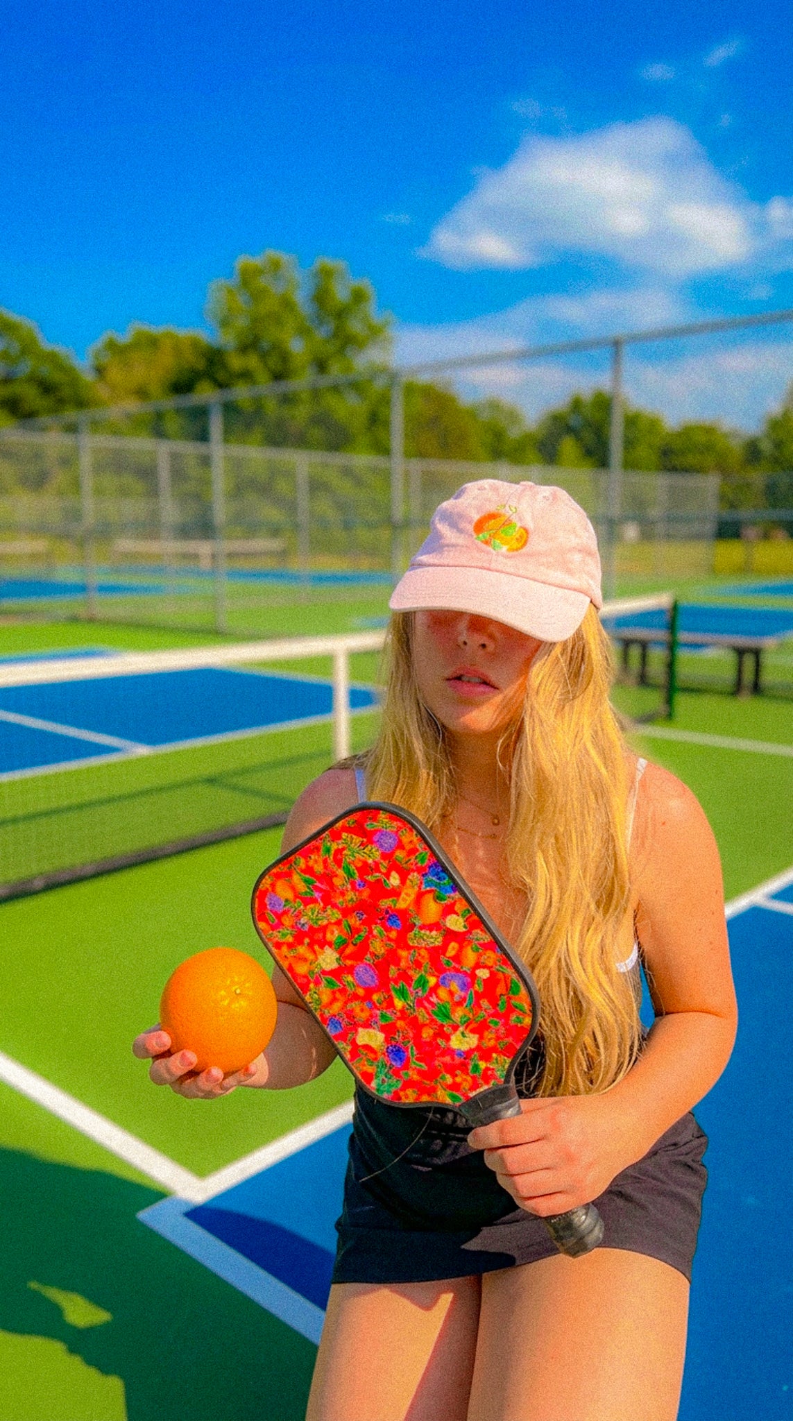 Citrus Garden Pink Pickleball Paddle Set