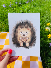 Porcupine Hugs Mini Print