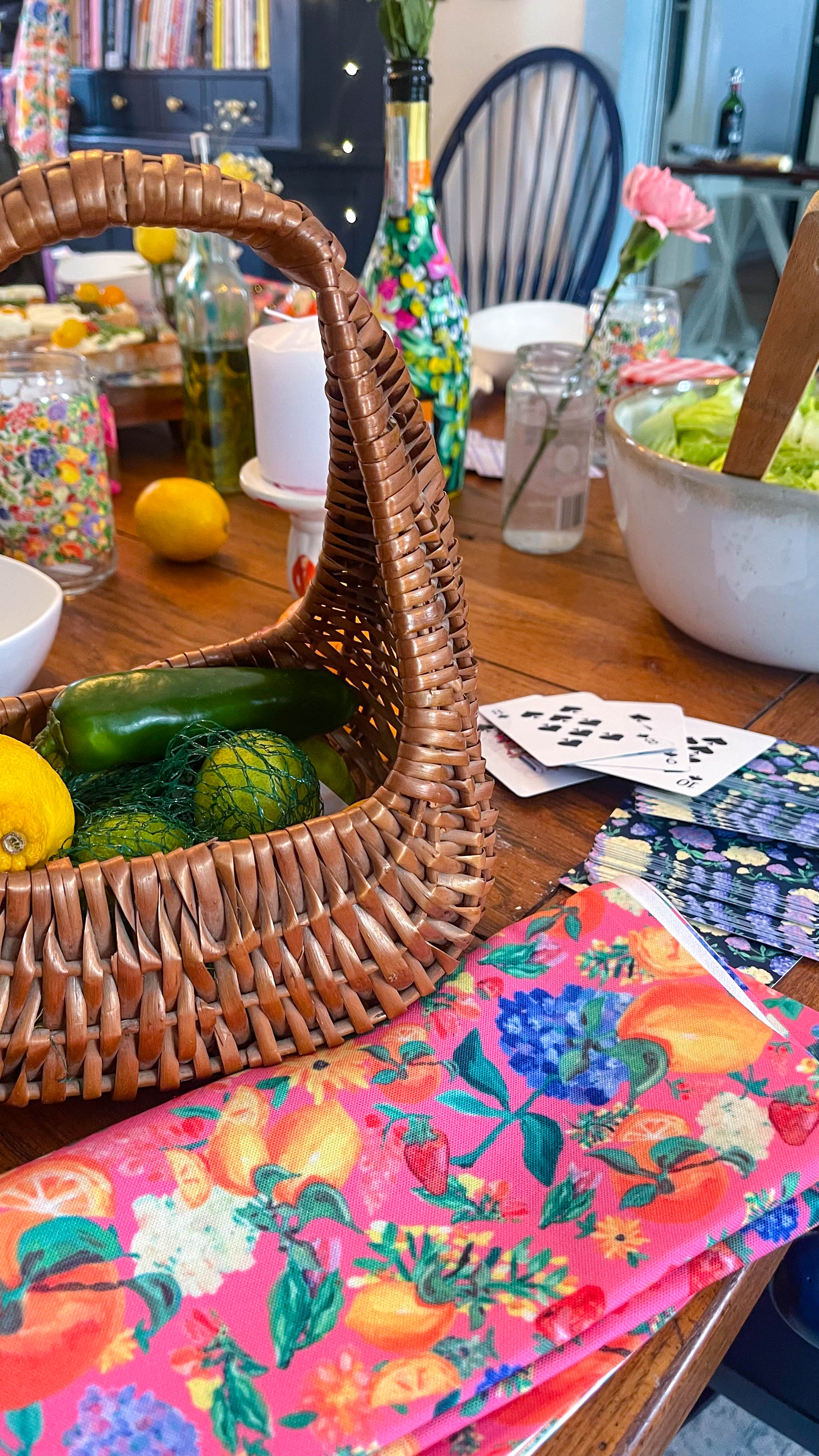 Citrus Garden Pink Cloth napkin set