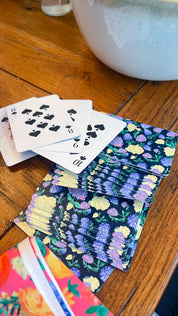 Painted Hydrangeas in Navy | Playing Cards 🎴