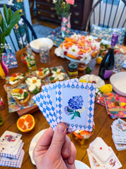 Single Hydrangea Poker Playing Cards
