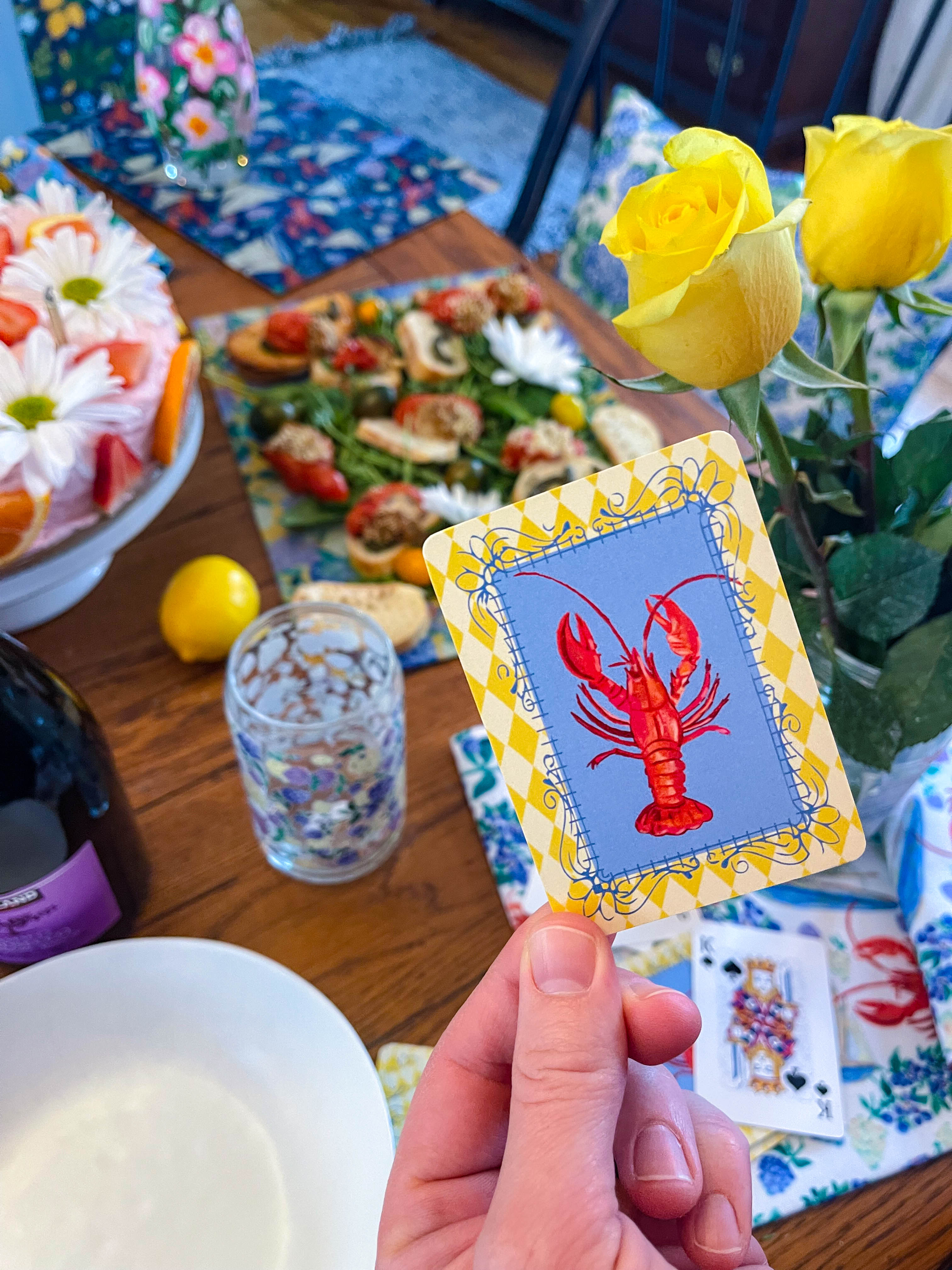 Lobster Yellow Poker Playing Cards