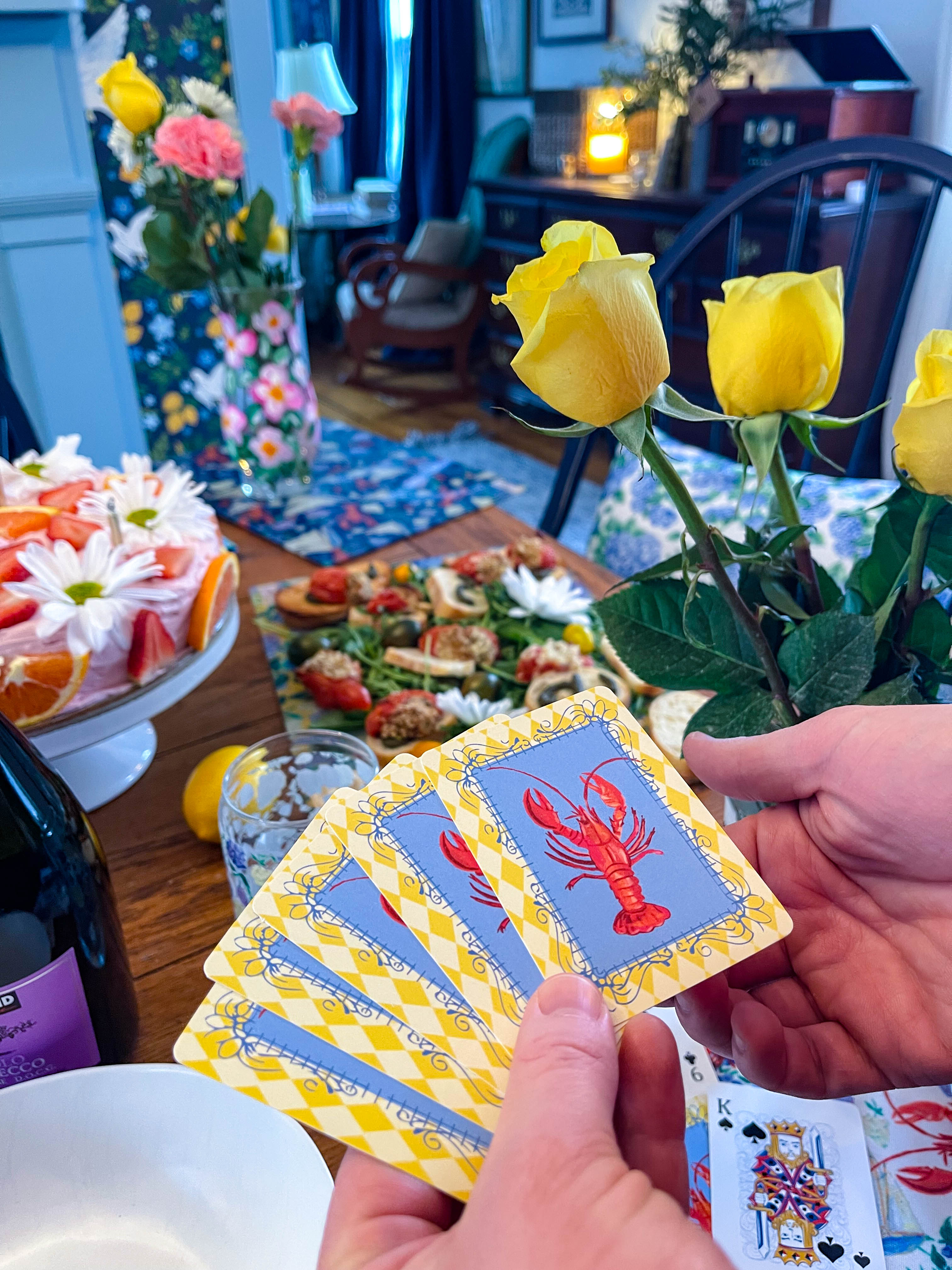 Lobster Yellow Poker Playing Cards