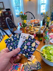 Painted Hydrangeas in Navy | Playing Cards 🎴