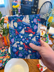 New England Summer Dark Blue Hardcover journal matte