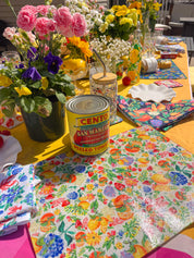 Citrus Garden in Creme | Glass Cutting Board