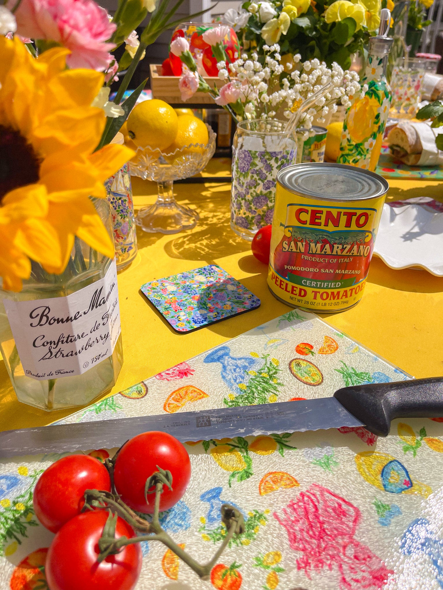 Italian Summer | Glass Cutting Board 🍋