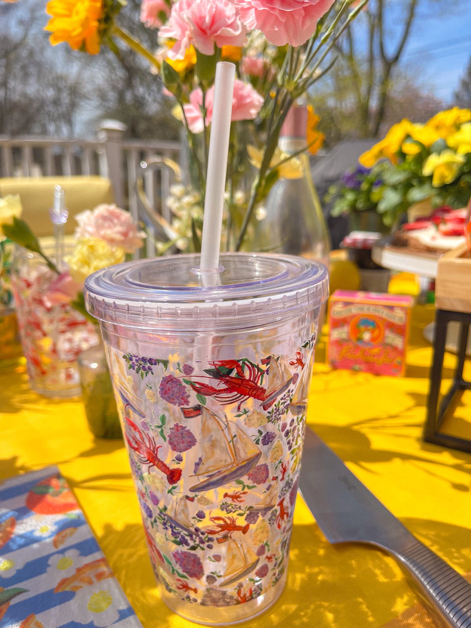 New England Summer Plastic Tumbler