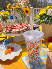 Citrus Garden Plastic Tumbler