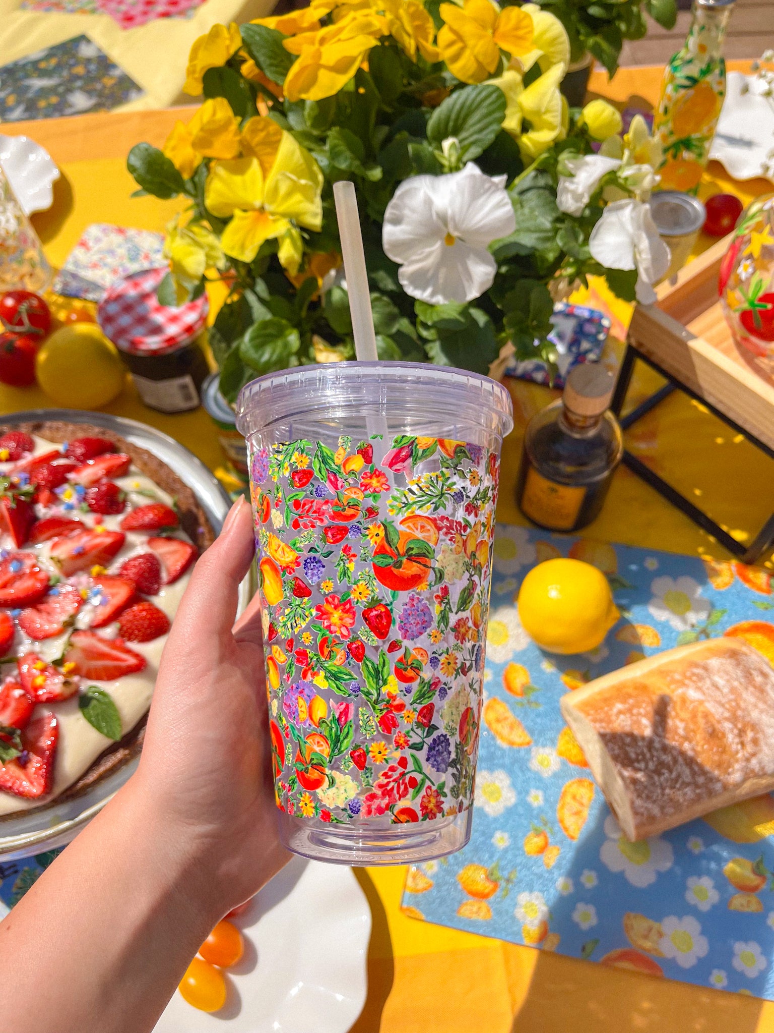 Citrus Garden Plastic Tumbler