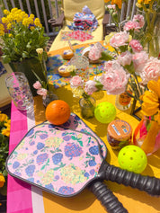 Painted Hydrangea's Light Pink Pickleball paddle set