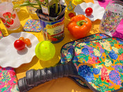 Painted Hydrangea's & Lilacs Gold Pickleball Paddle Set