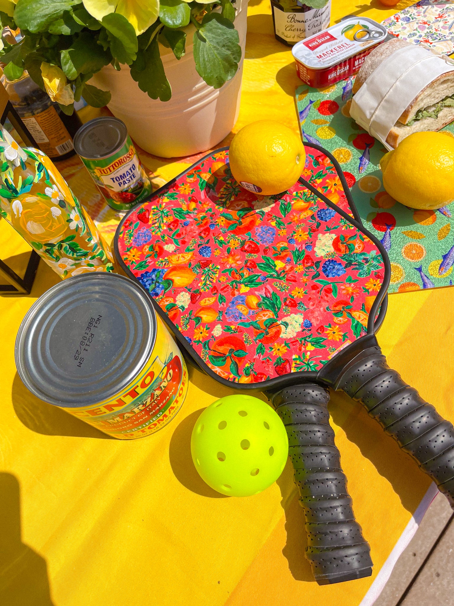 Citrus Garden Pink Pickleball Paddle Set