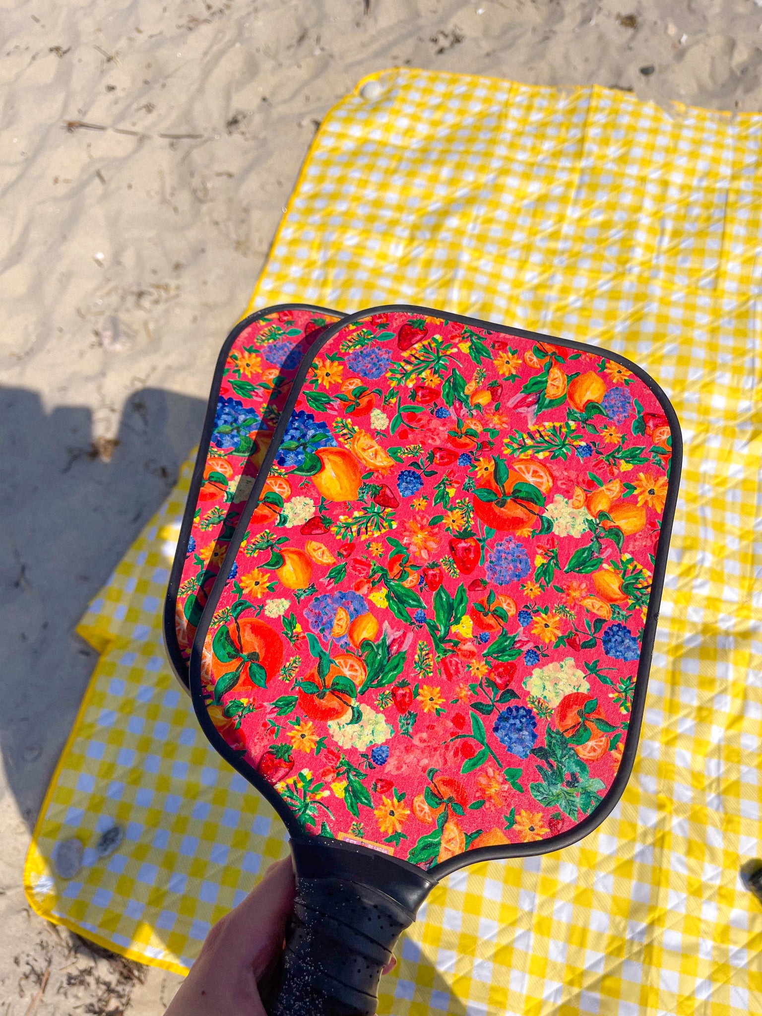 Citrus Garden Pink Pickleball Paddle Set
