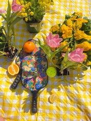 Painted Hydrangea's & Lilacs Gold Pickleball Paddle Set