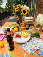 Italian Summer | Orange Square Tablecloth 🍋