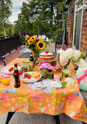 Italian Summer | Orange Square Tablecloth 🍋