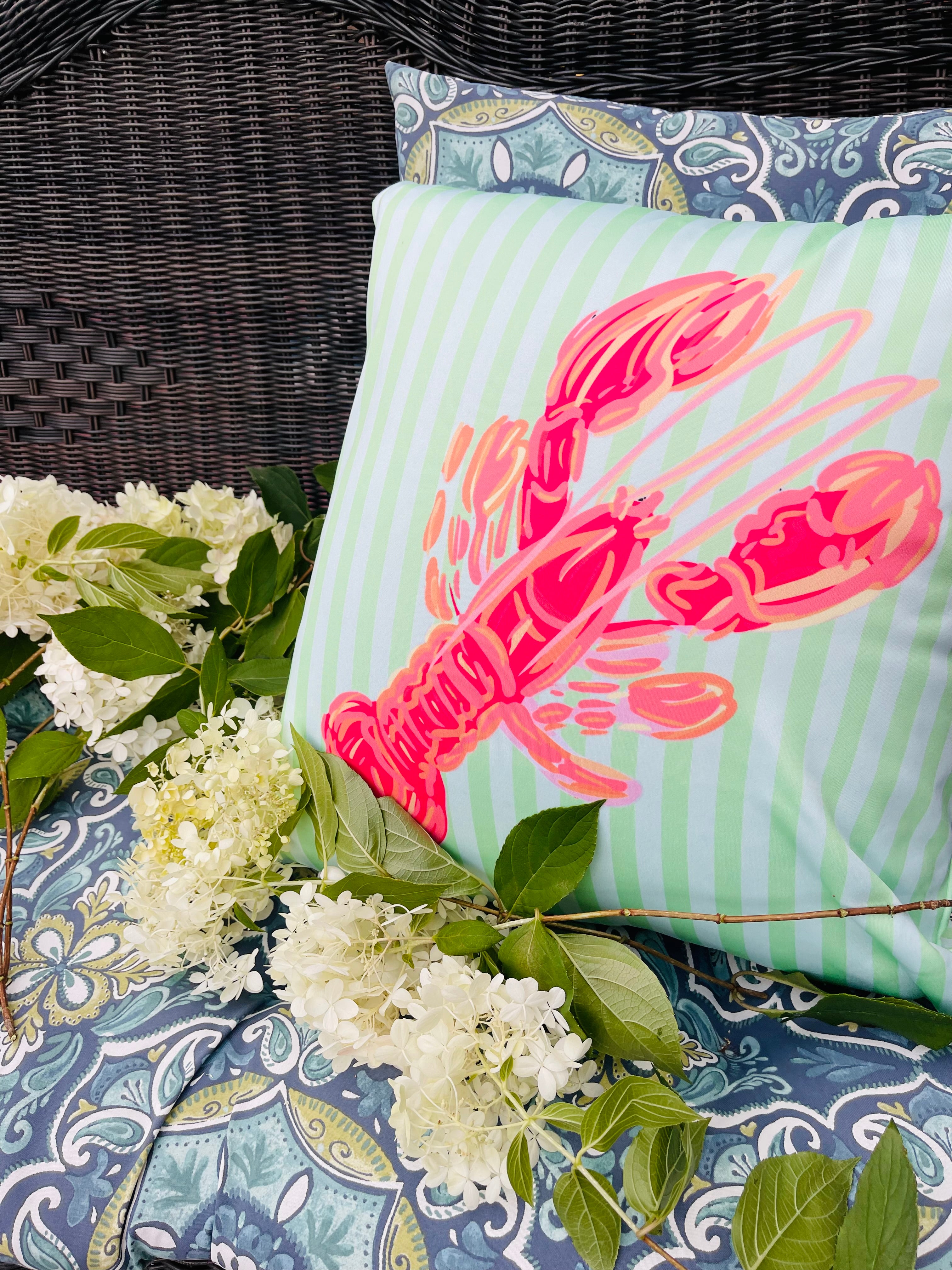 New England Lobster | Square Pillow 🦞
