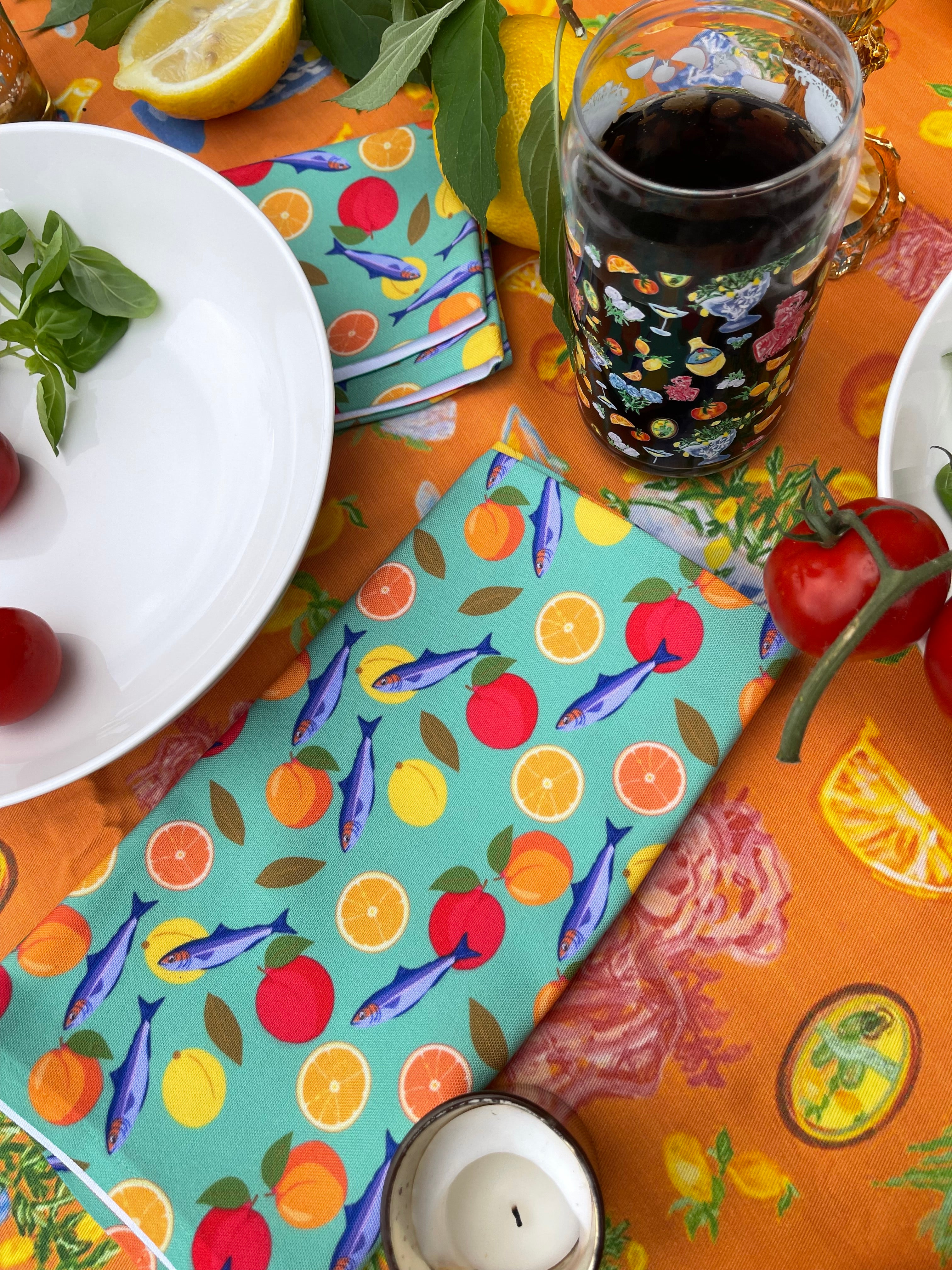 A Sardine Summer Napkin Set 🐟