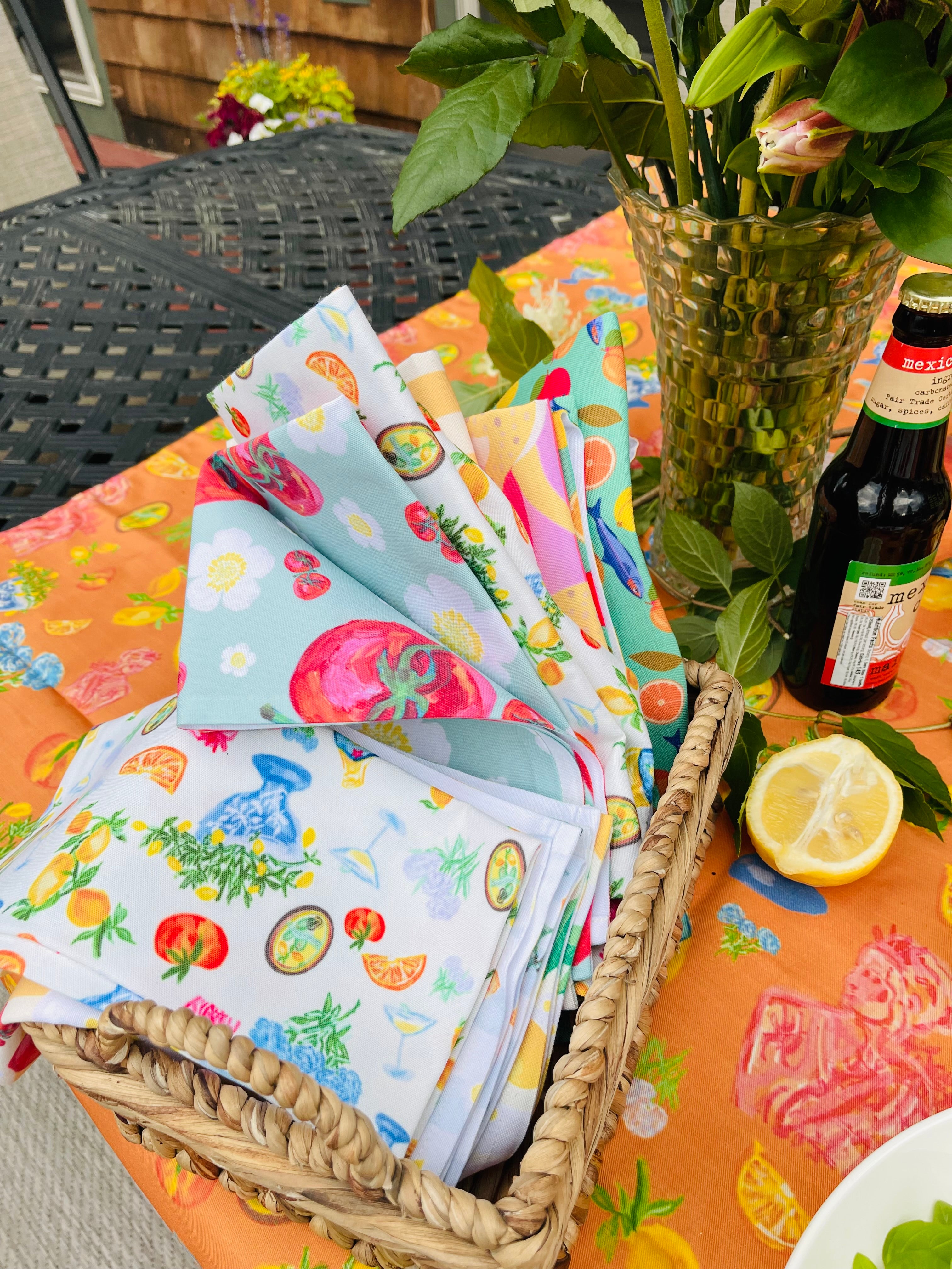 A Sardine Summer Napkin Set 🐟
