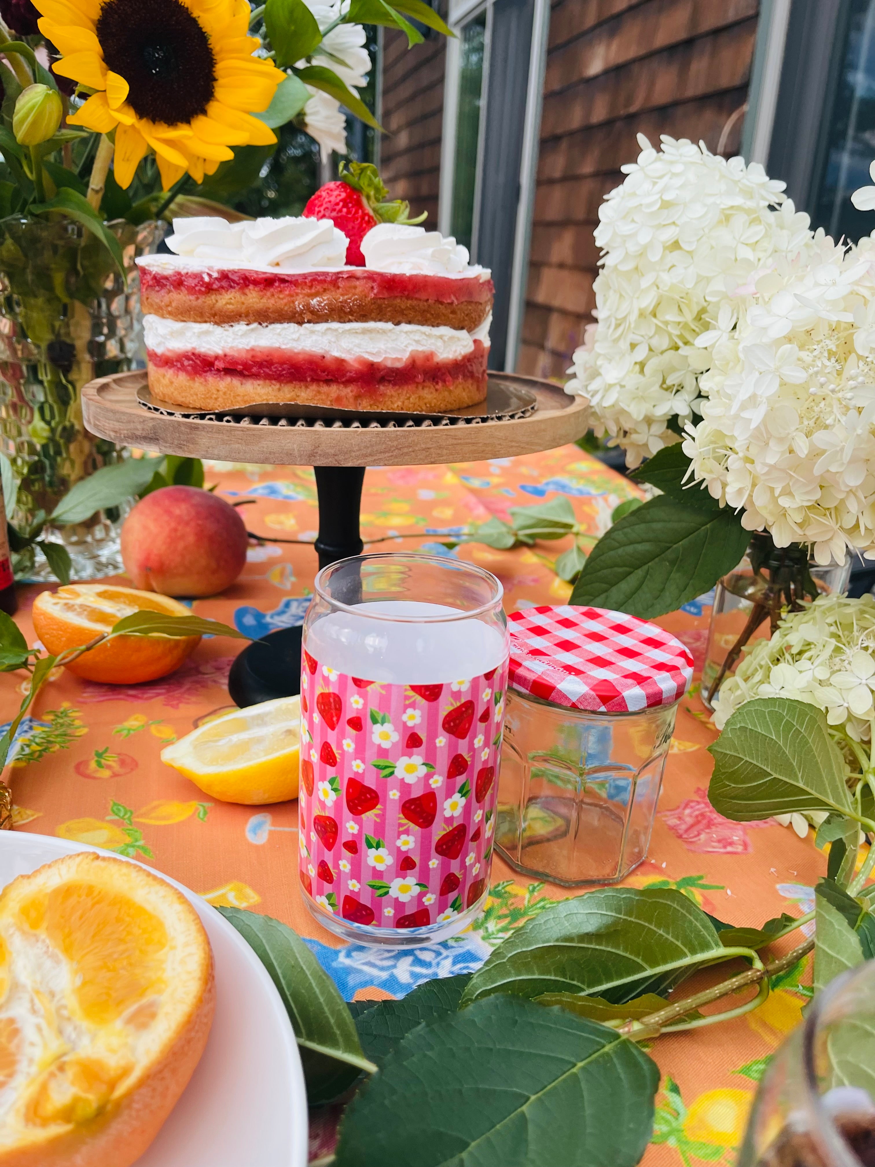 Strawberry Stripe | Everyday Can Glass 🍓