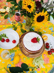 Italian Summer | Yellow Square Tablecloth 🍋