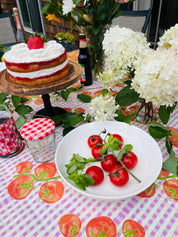 Gingham Tomato | Square Tablecloth 🍅