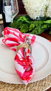 Pink Striped Lobster Napkin Set 🦞