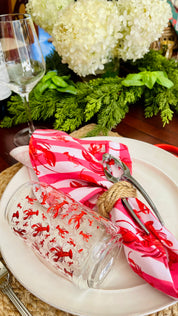 Pink Striped Lobster Napkin Set 🦞