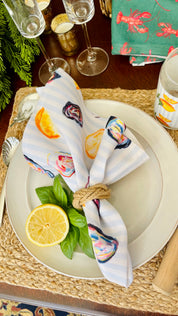 Oyster Stripes Napkin Set 🦪