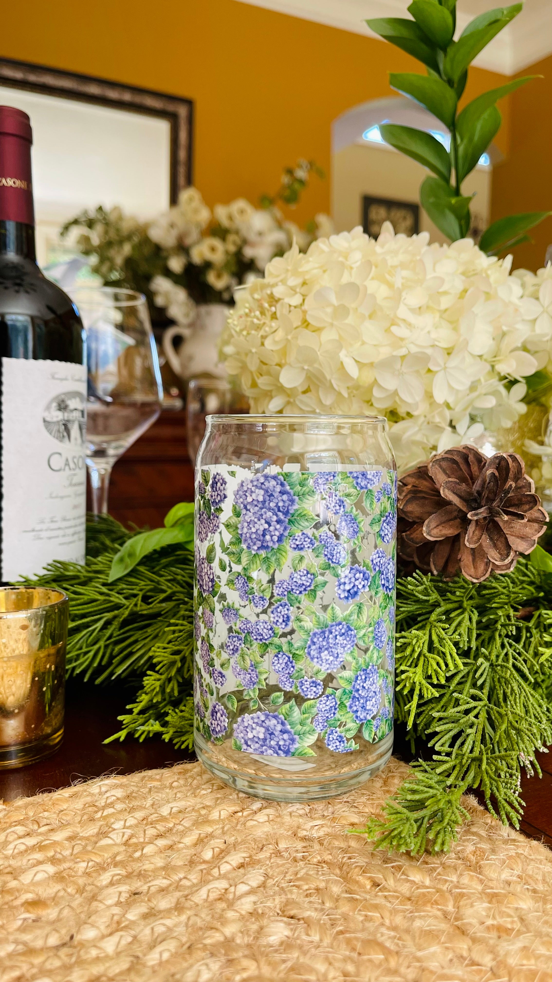 Hydrangea | Everyday Glass Can 🪻
