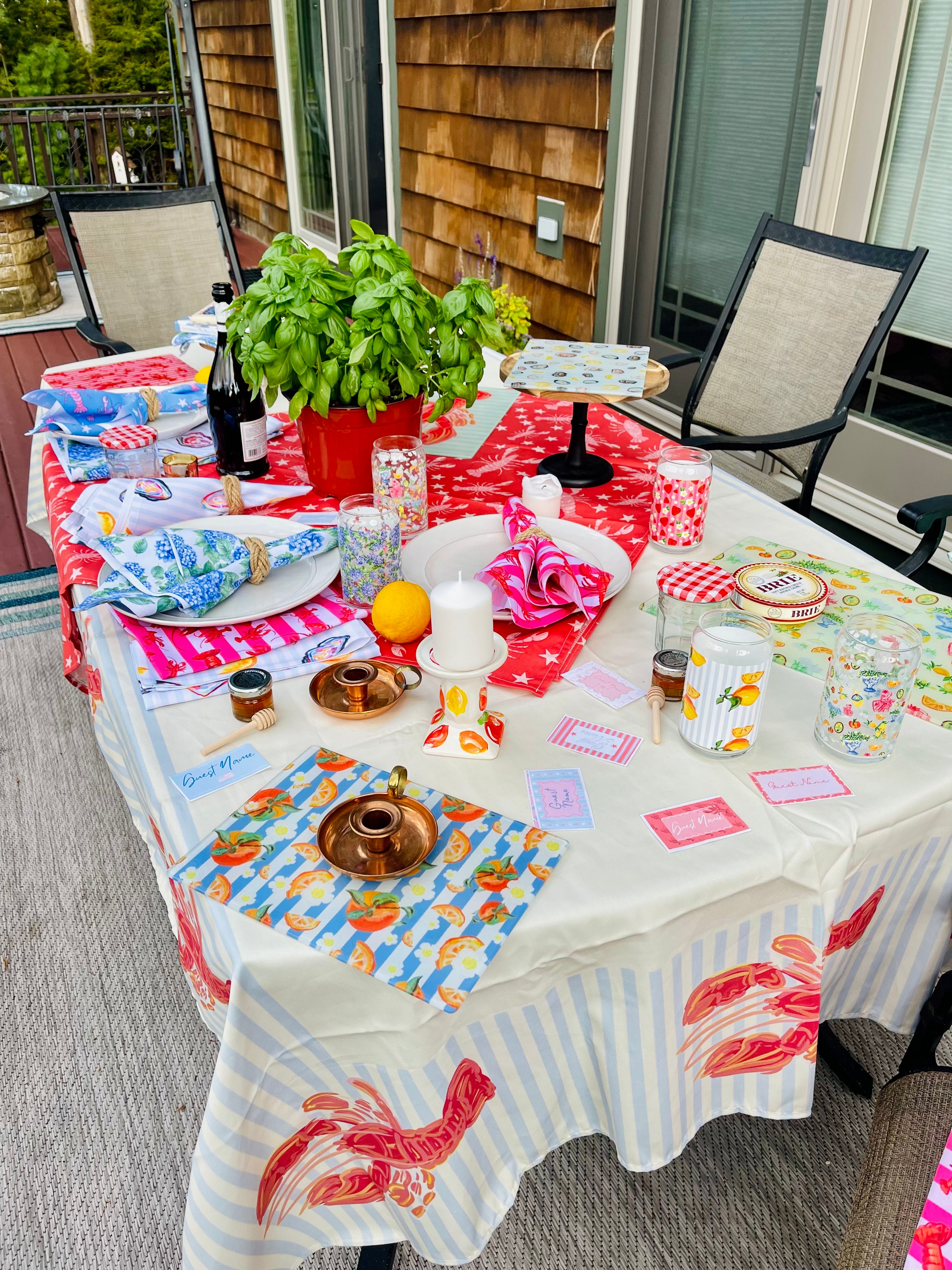 Nautical Lobster | Tablecloth 🦞