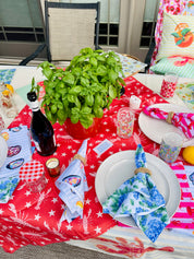Crawfish Red | Square Tablecloth 🍅