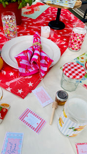 Pink Striped Lobster Napkin Set 🦞