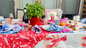 Crawfish Red | Square Tablecloth 🍅