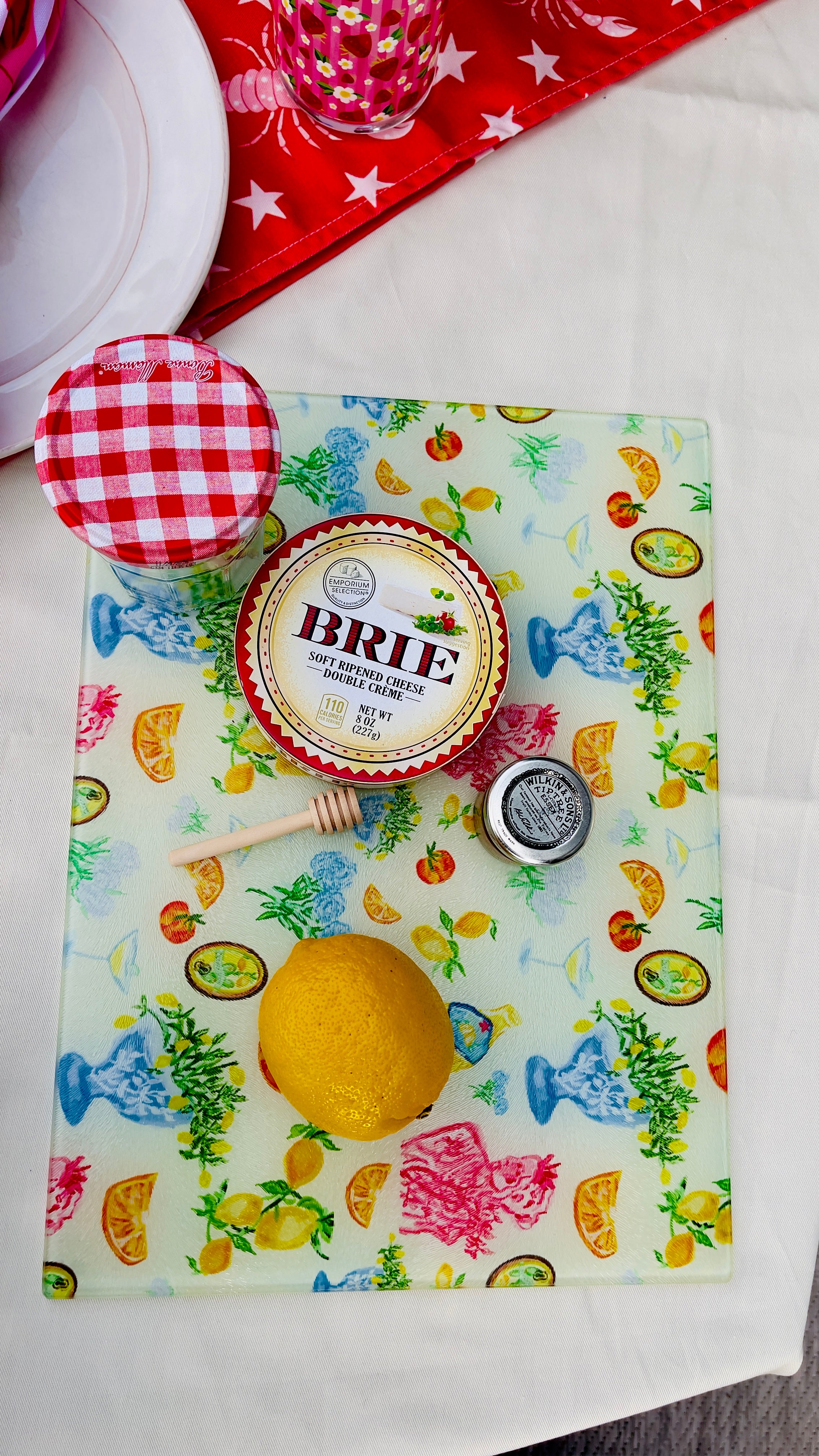 Italian Summer | Glass Cutting Board 🍋