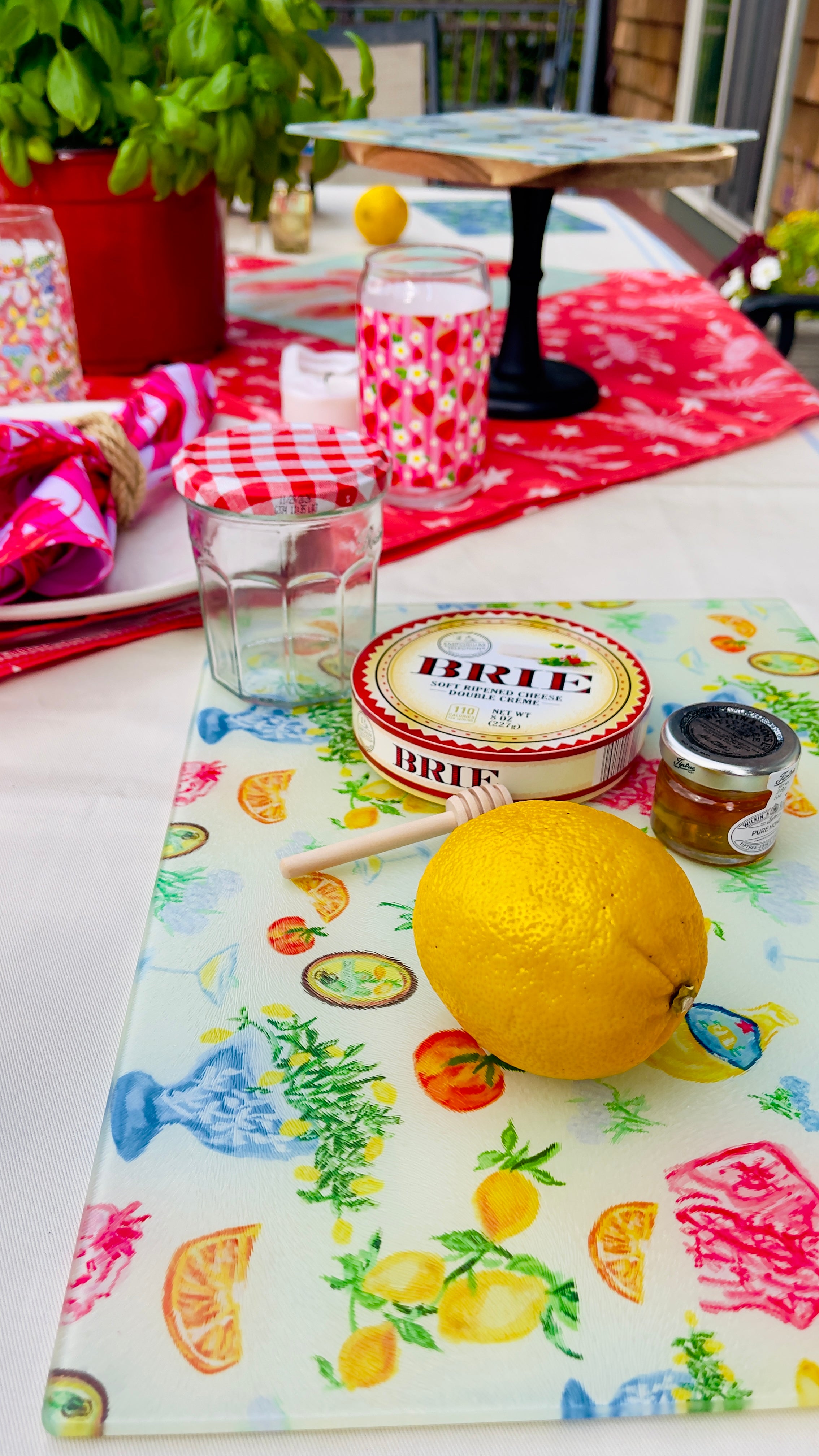 Italian Summer | Glass Cutting Board 🍋