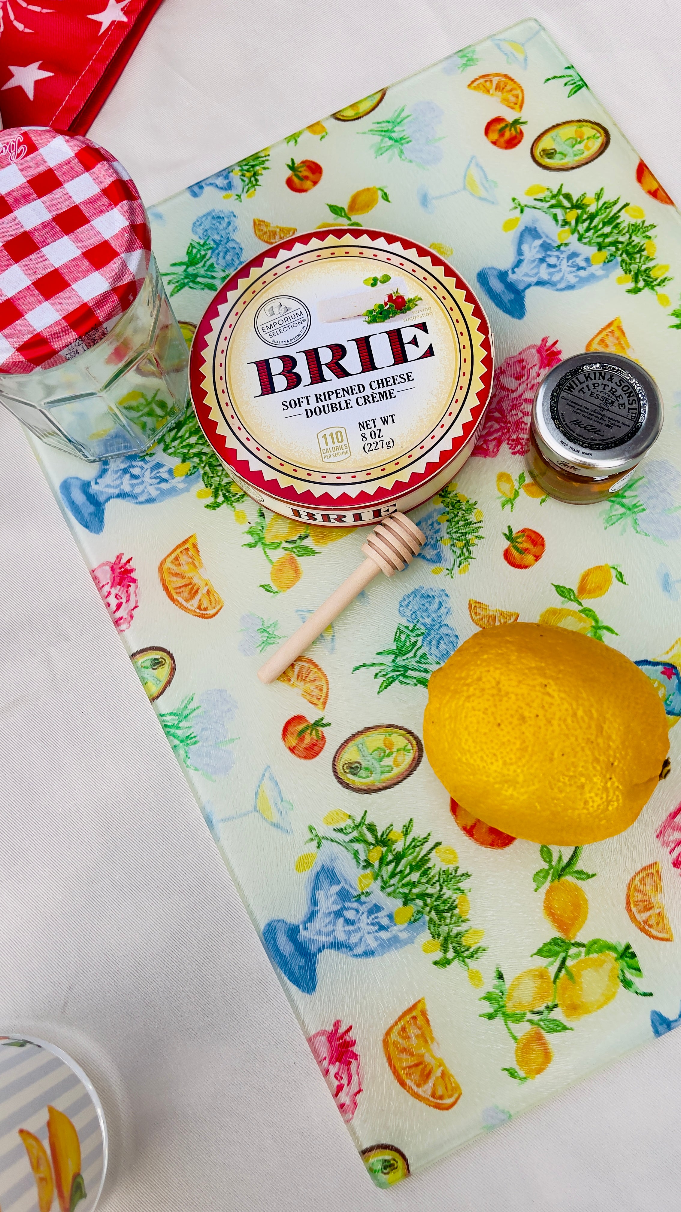 Italian Summer | Glass Cutting Board 🍋