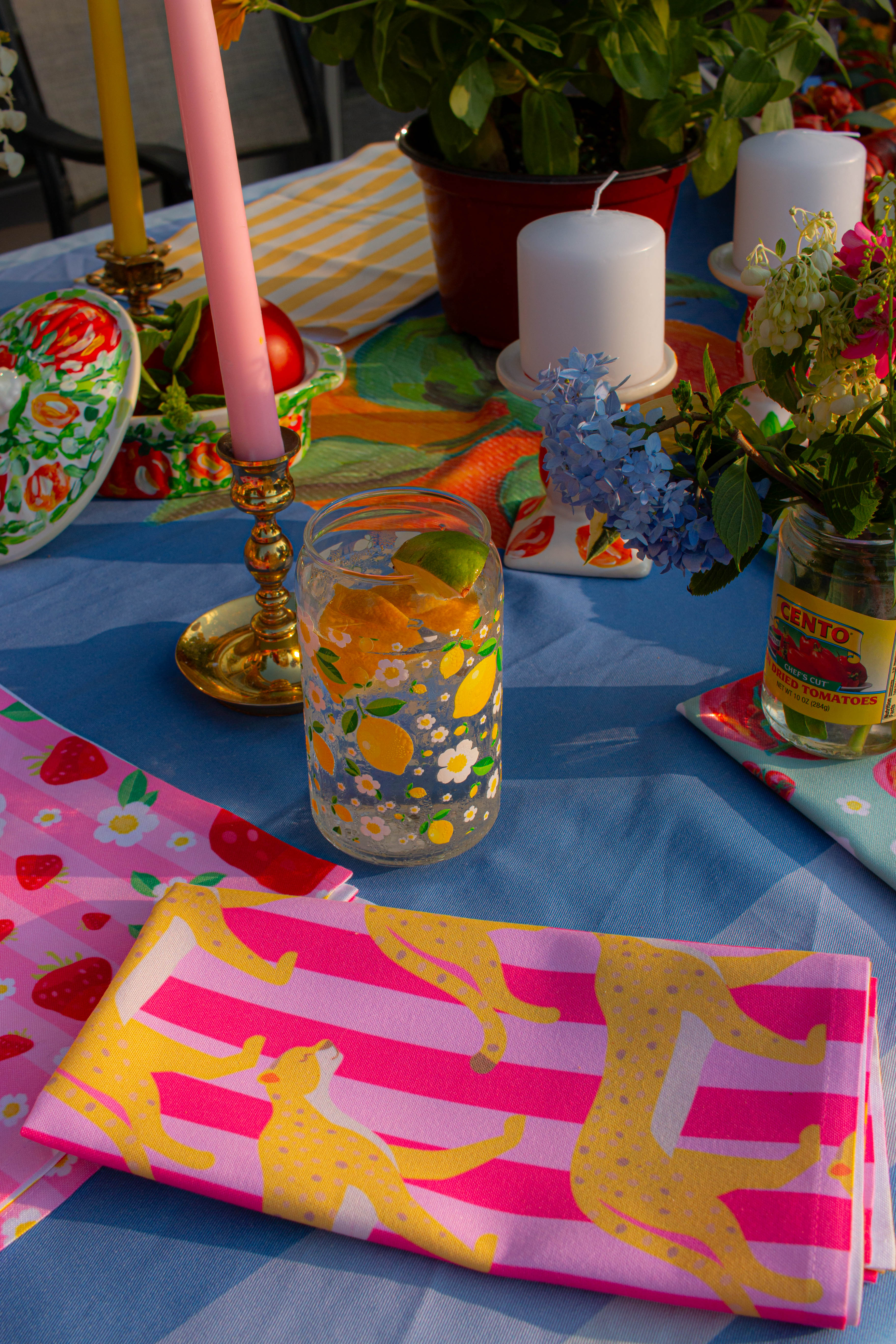 Lemon Florals | Everyday Can Glass 🍋
